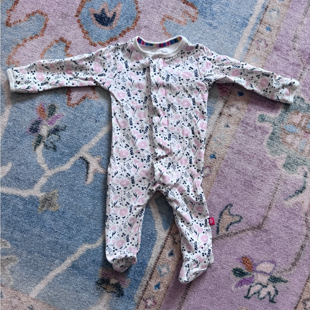 Magnetic Me Floral Footie Sleeper, 3-6 months